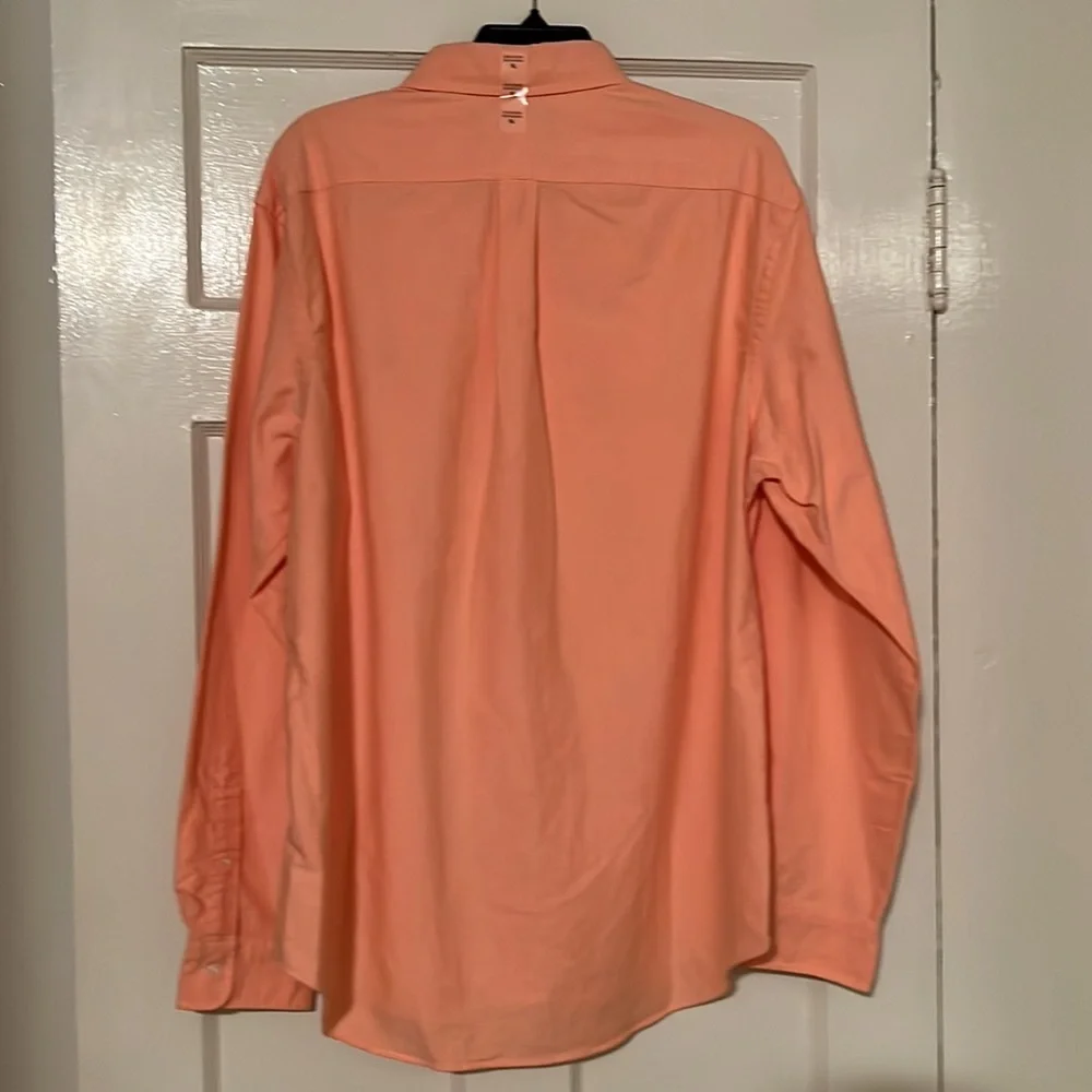 Polo Ralph Lauren  oxford shirt in light orange with logo -Size XL -NWT - Picture 2 of 3